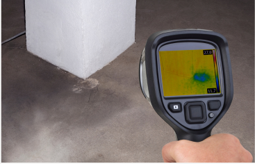 Slab Leak Detection Picture of thermal camera to detect slab leak